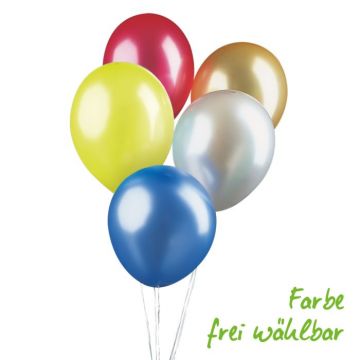 Luftballons in Metallic-Optik, Durchmesser: 30 cm (100 Stück)