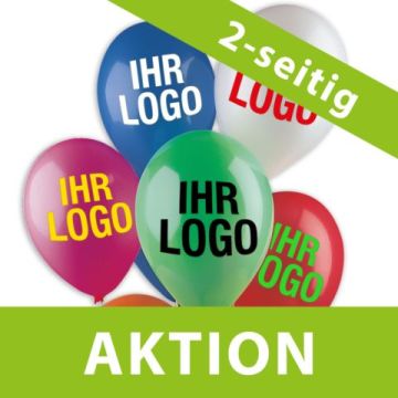 Aktion:  500 bedruckte Werbeluftballons, Aufdruck: 2-seitig, 1-farbig